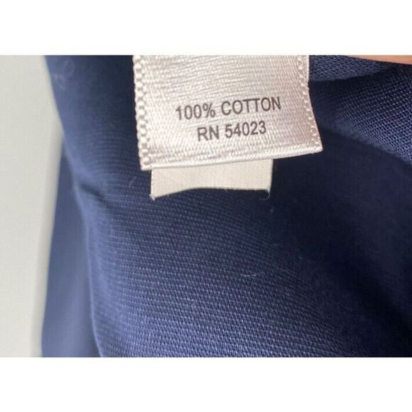 Banana Republic Dress Shirt Navy Classic Fit Guayabera Long Sleeve XL 17/ 17.5 - Picture 6 of 6